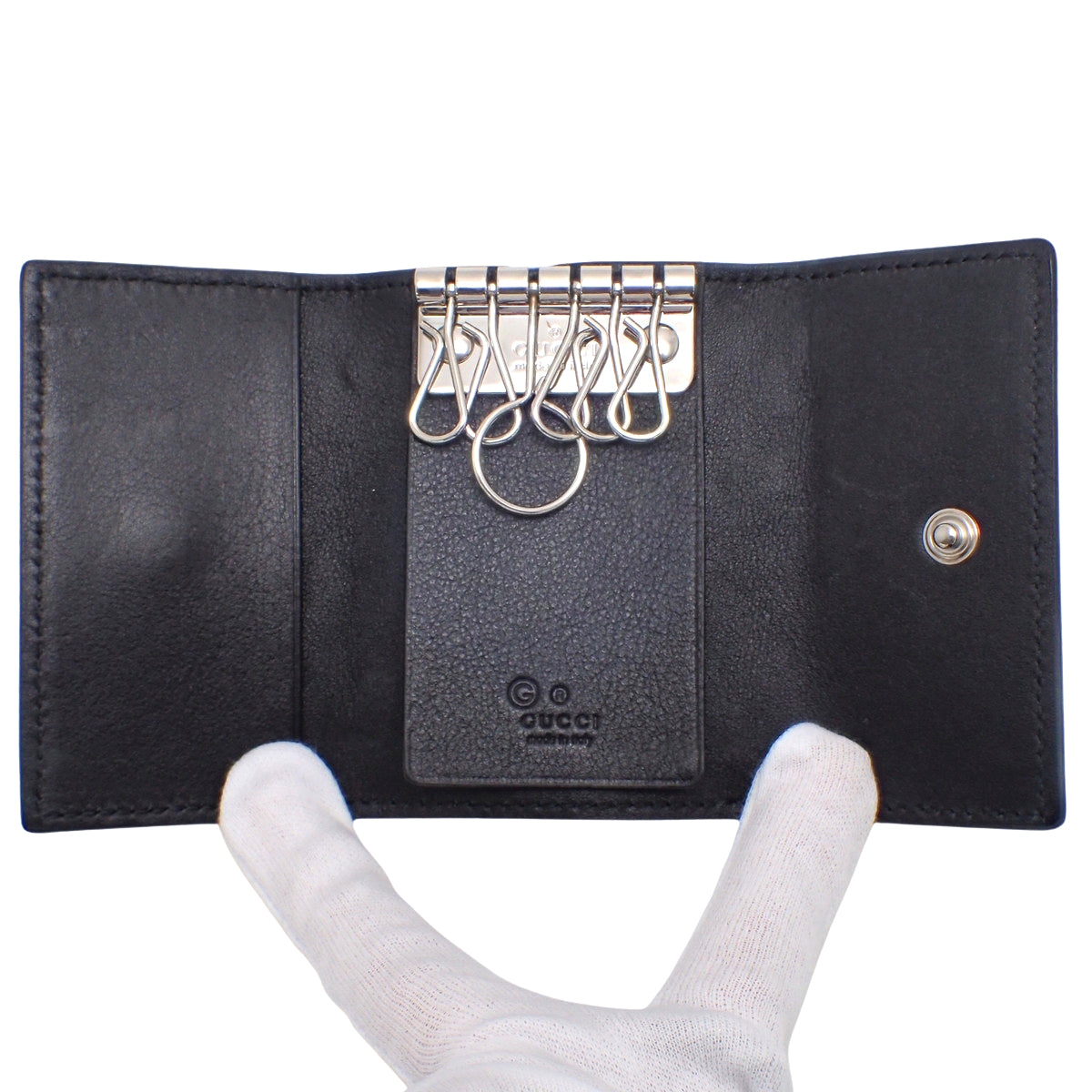 Microguccissima 6-Key Case Guccissima Leather Black 150402 BMJ1N 1000