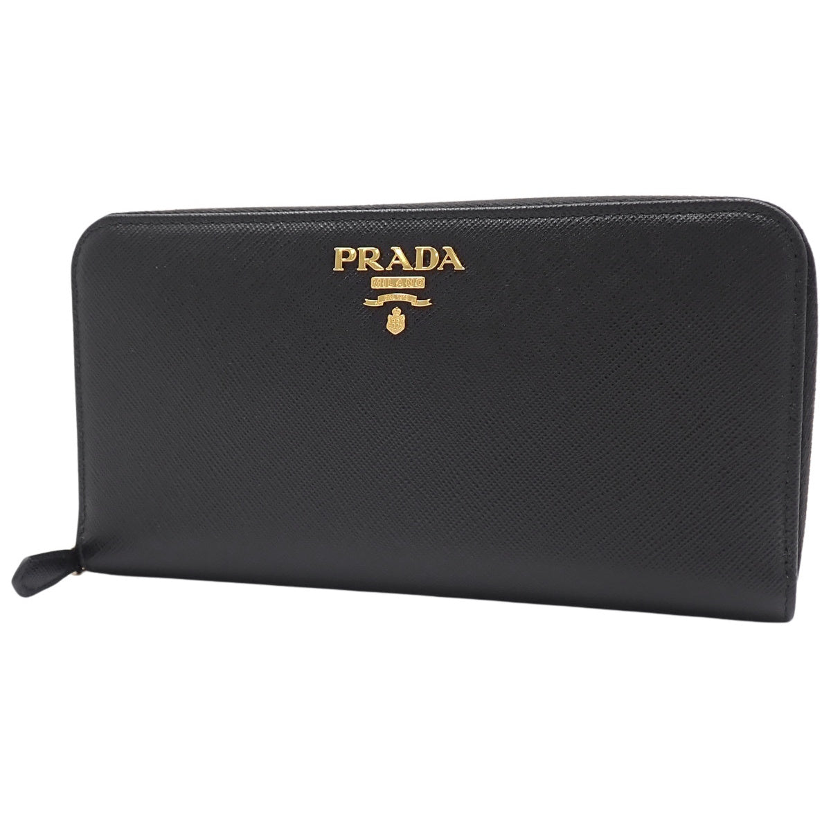 Zip Around Long Wallet Saffiano Leather SAFFIANO METAL NERO (Black) 1ML506