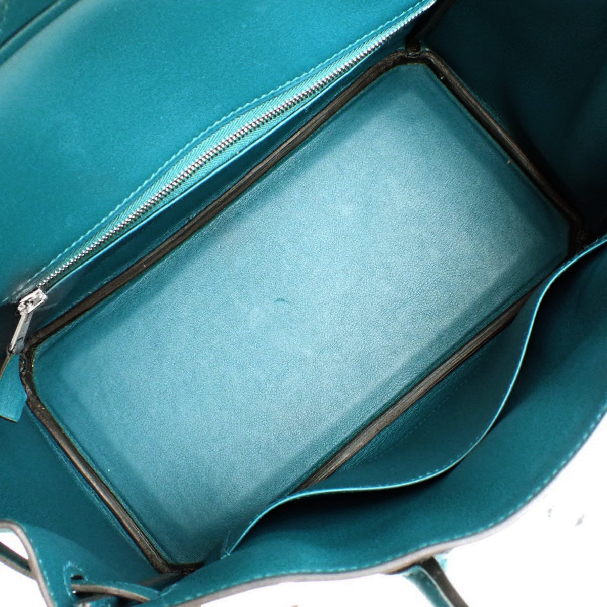 Birkin 25 Swift Vert Bosphore Silver Hardware Y stamp
