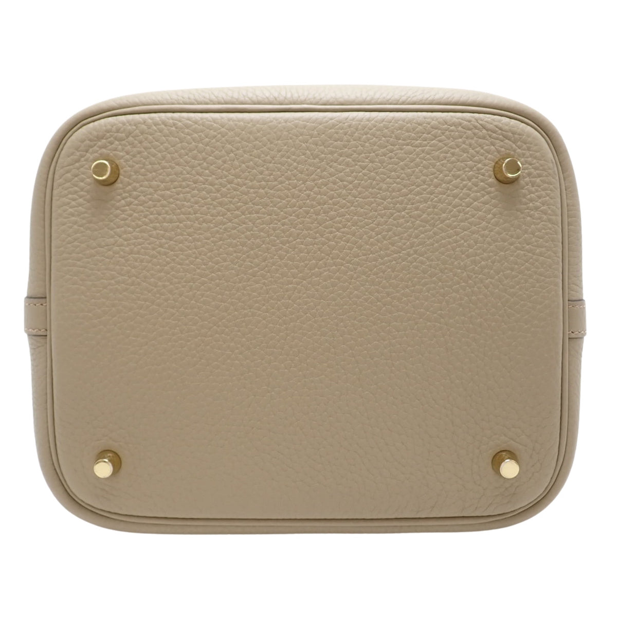 Picotin Lock MM Taurillon Clemence Beige Malfa Gold Hardware W stamp