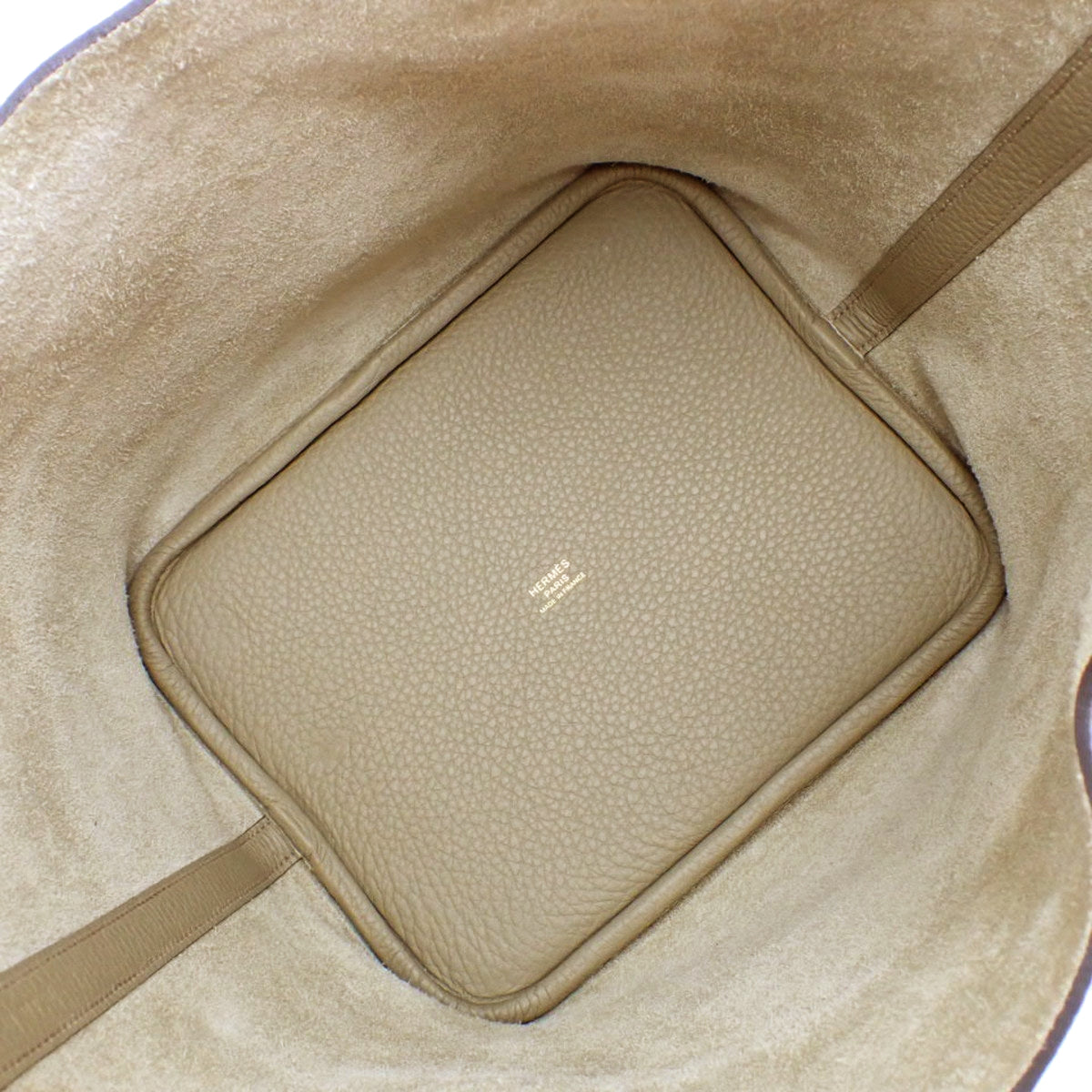 Picotin Lock MM Taurillon Clemence Beige Malfa Gold Hardware W stamp