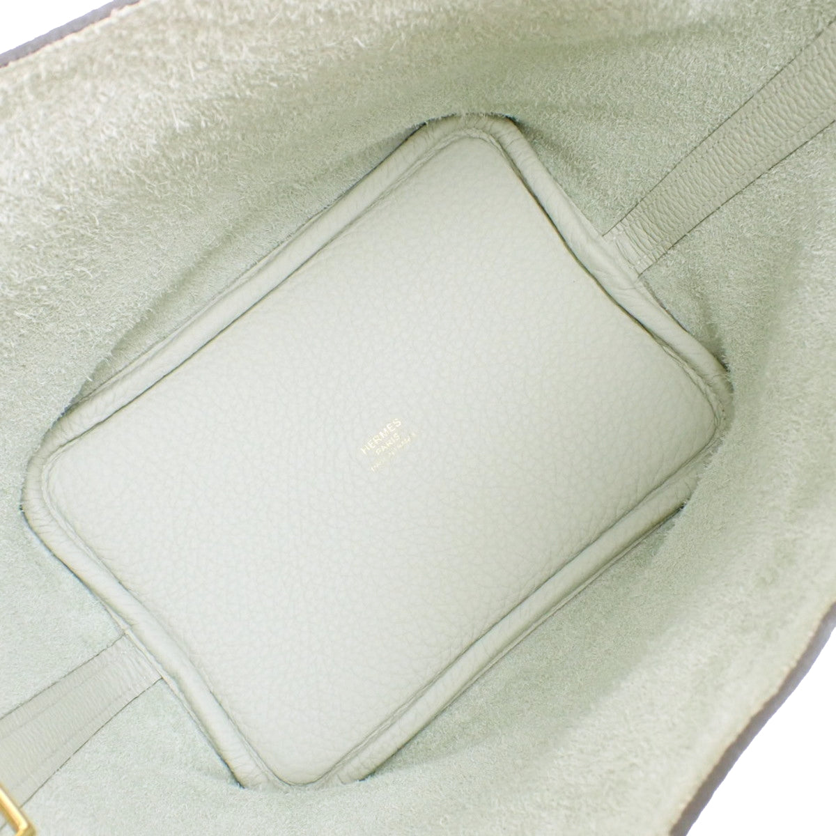 Picotin Lock PM, Taurillon Clemence, Lime, Gold Hardware, B stamp