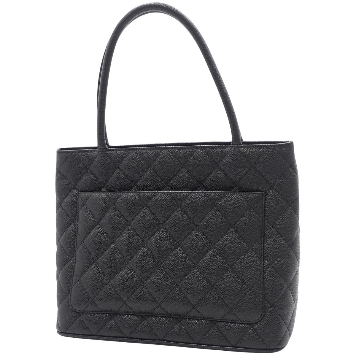 マトラッセ ココマーク 復刻トートバッグ キャビアスキン ブラック A01804