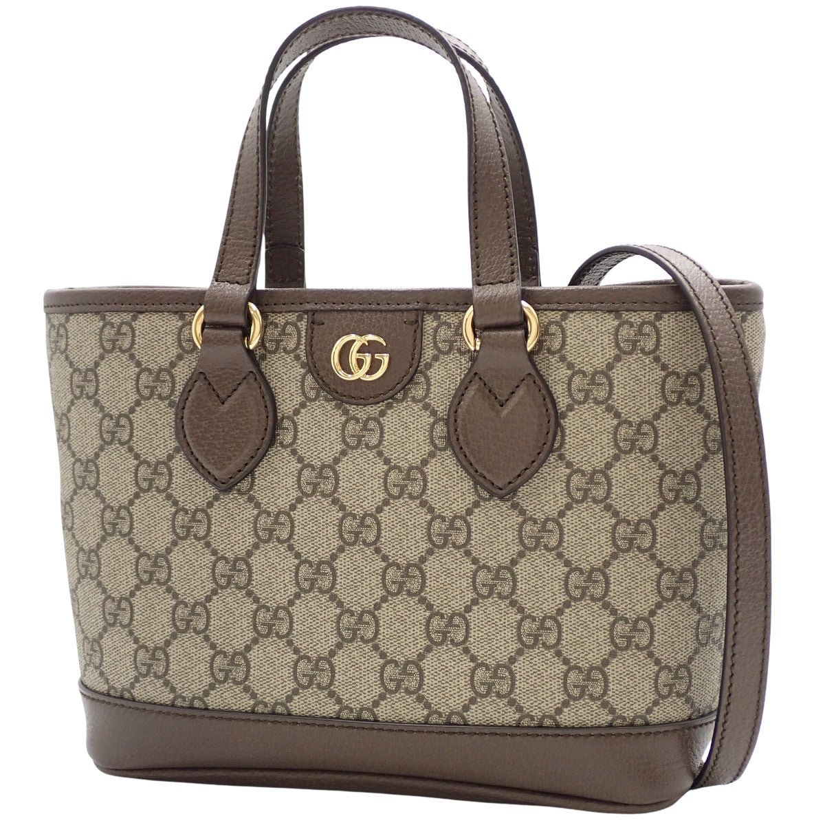 Ophidia Small Tote Bag GG Supreme Canvas Beige Brown 811716
