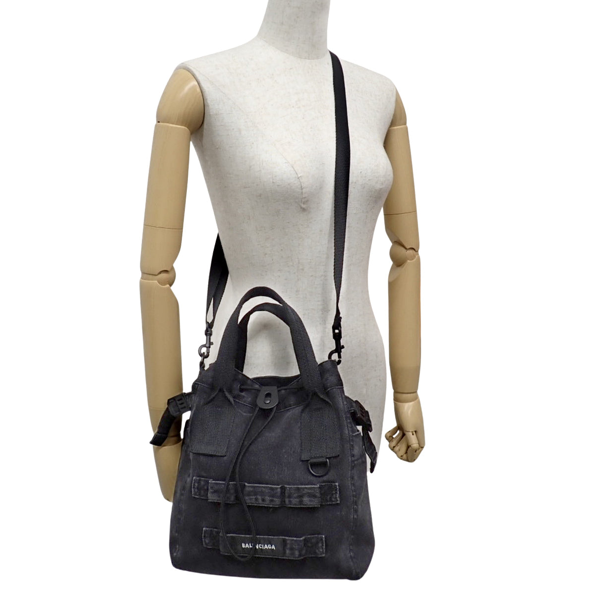 ARMY Tote Bag Small Denim Black