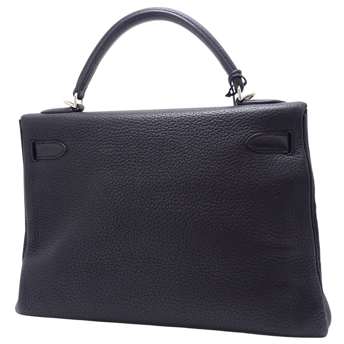 ケリー32 (内縫い) トリヨンクレマンス パラジウム金具 ブラック □R刻印