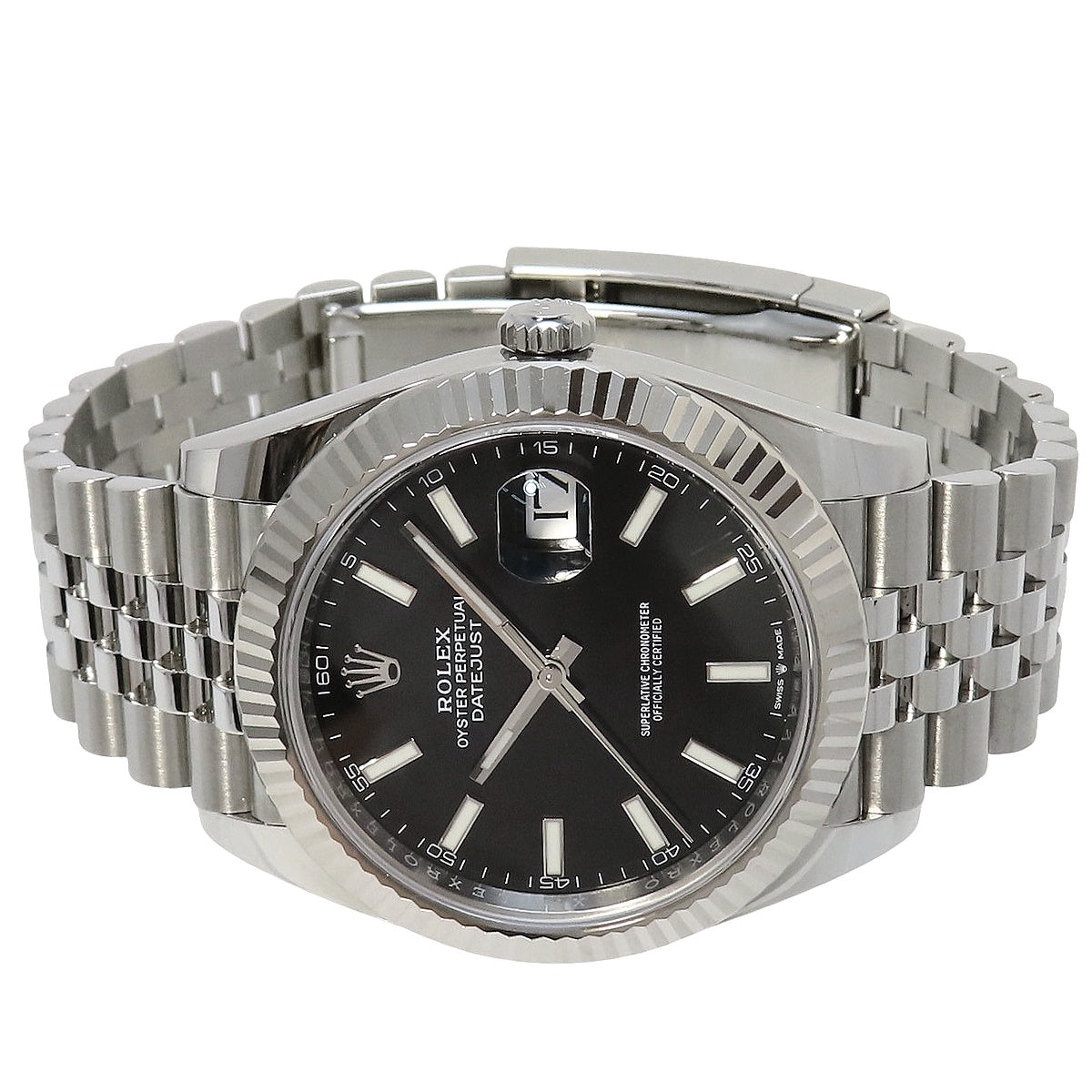 デイトジャスト41 126334 WG/SS ランダム番 ブラック 自動巻き メンズ