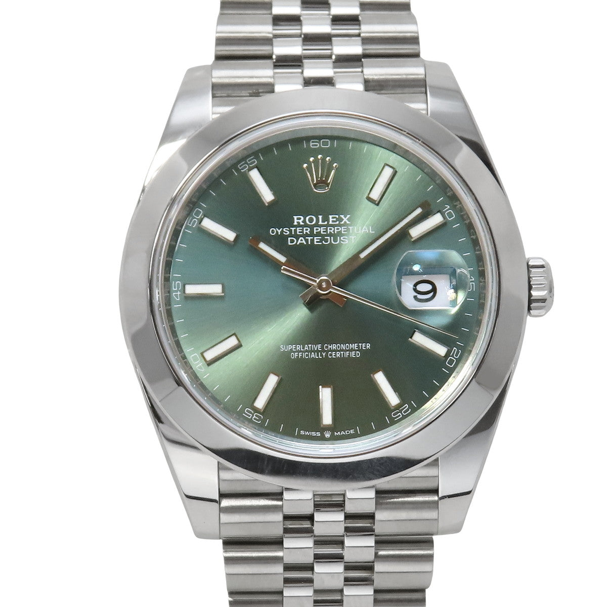 デイトジャスト41 126300 SS ランダム番 ミントグリーン 自動巻き メンズ