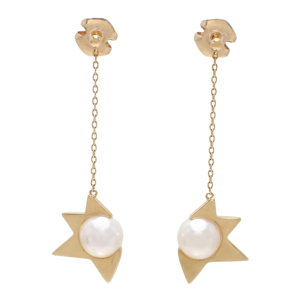 Comète Plus Pearl Earrings Akoya Pearl Yellow Gold K18YG 4.3g