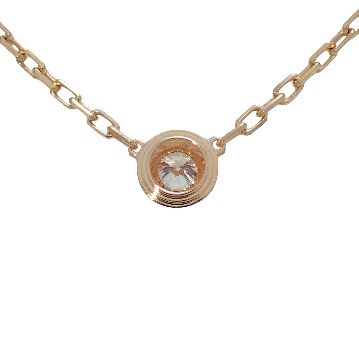 Damour Necklace, Small Model, Diamond, Pink Gold, K18PG, 2.8g