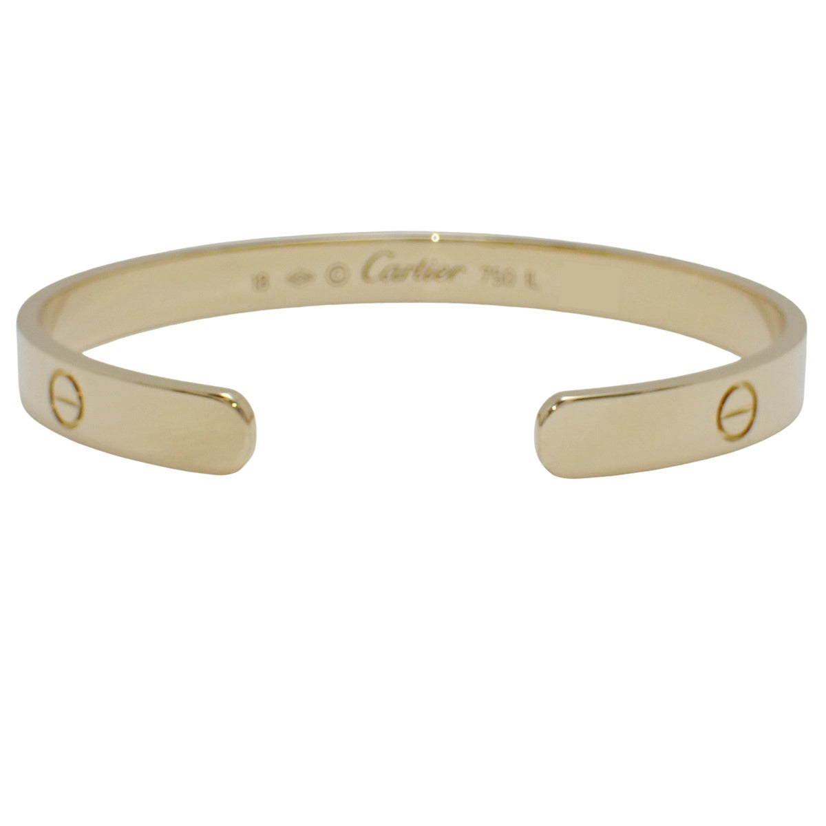 LOVEブレスレット オープン クラシックモデル イエローゴールド K18YG 18 24.9g