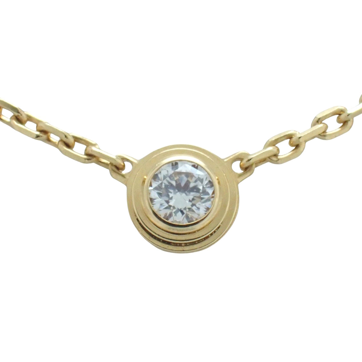 卡地亚 Amulette de Cartier 项链 XS 镶钻款 18K黄金 2.2克