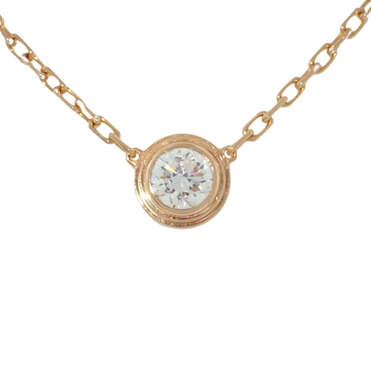 ダムール ネックレス ラージモデル ダイヤモンド ピンクゴールド K18PG 2.9g