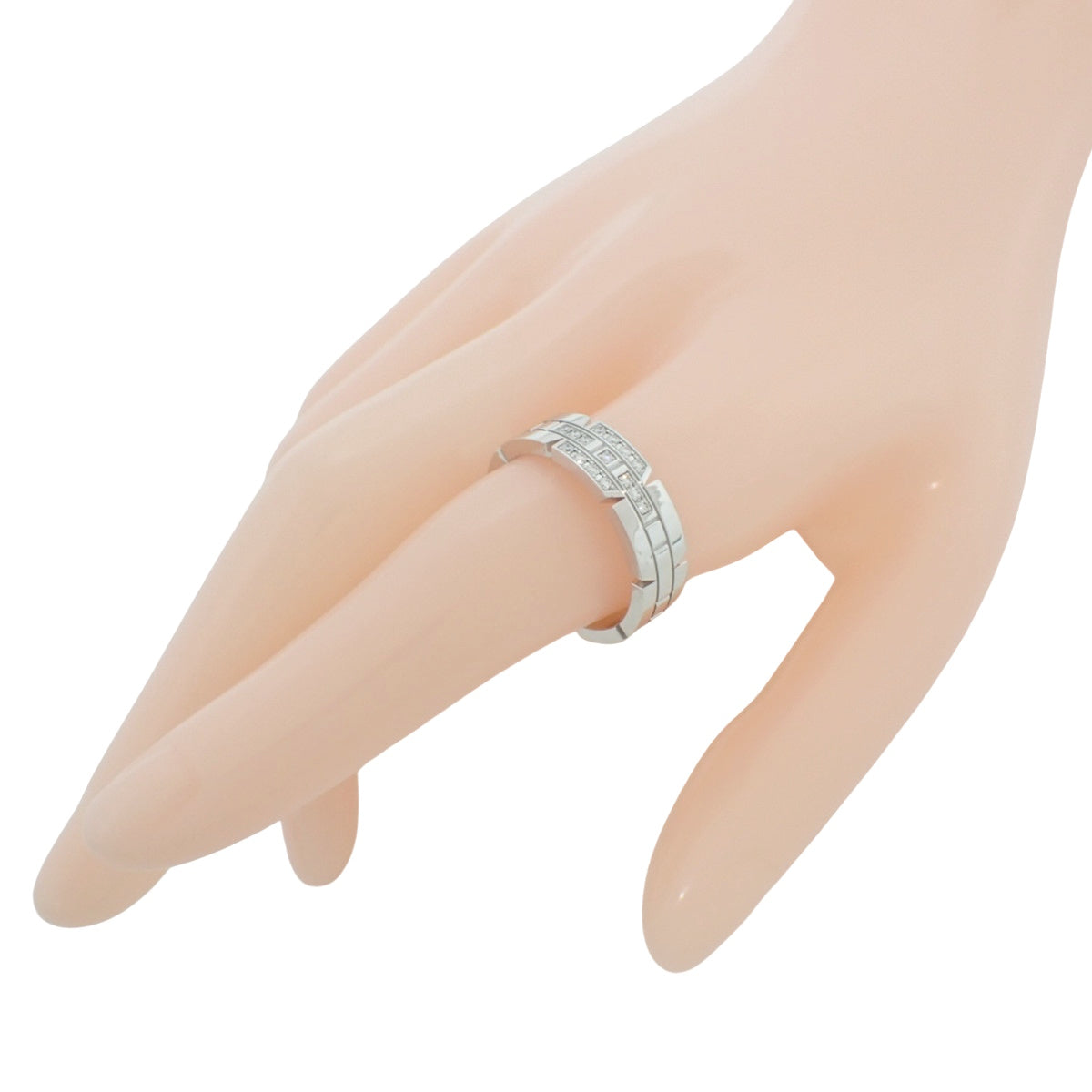 Tank Française Ring Diamond White Gold K18WG 59 10.6g