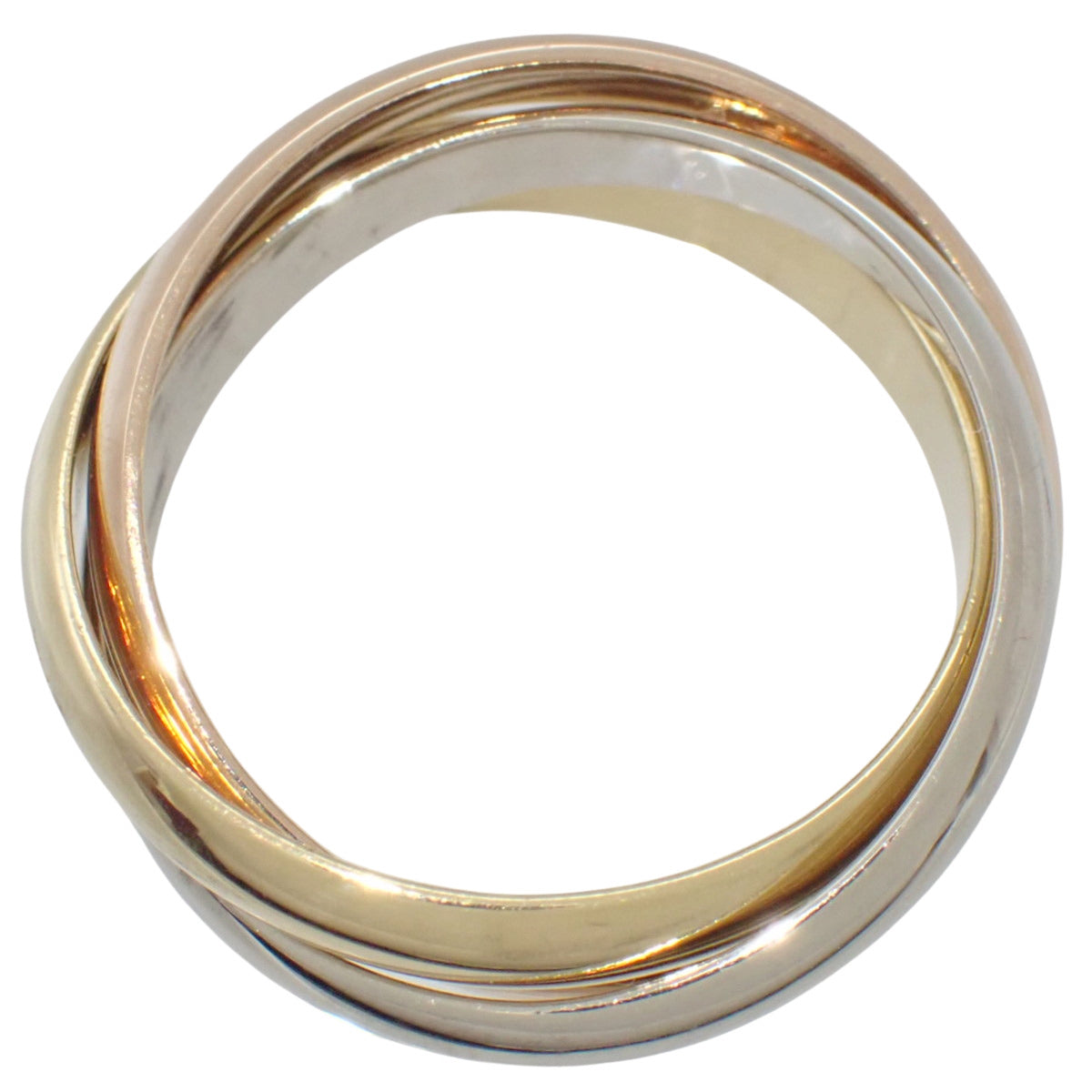 les must de Cartier トリニティリング K18 YG PG WG 53 8.0g