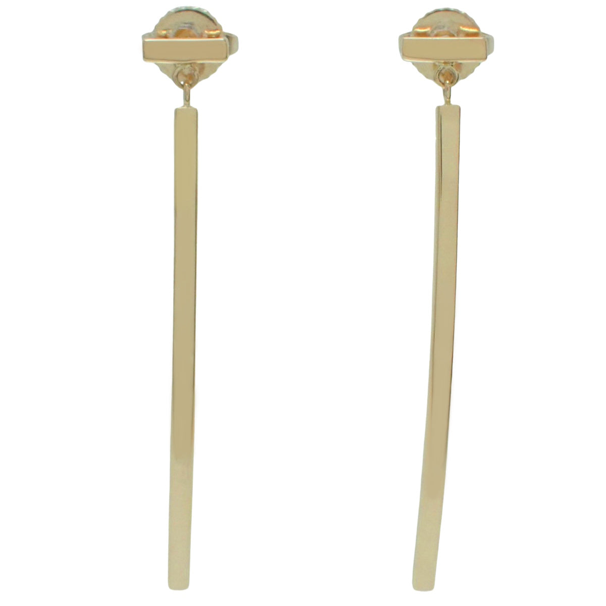 Bar earrings, K18YG, 4.4g