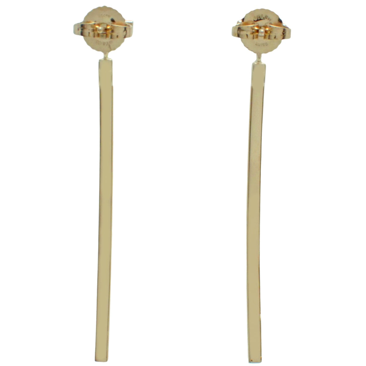 Bar earrings, K18YG, 4.4g