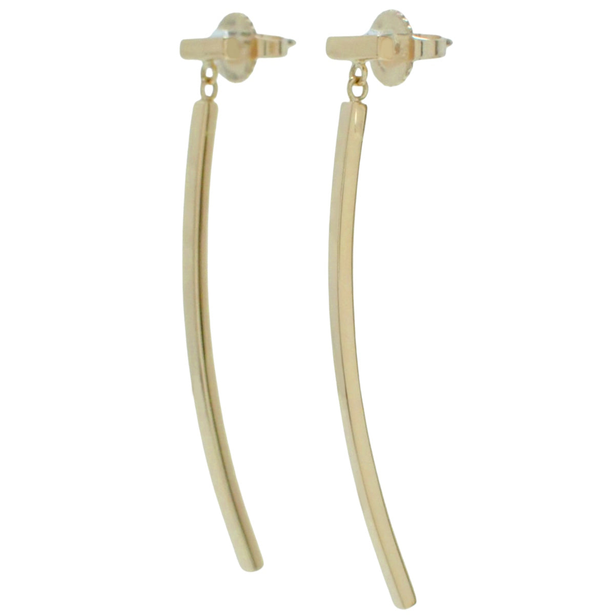 Bar earrings, K18YG, 4.4g