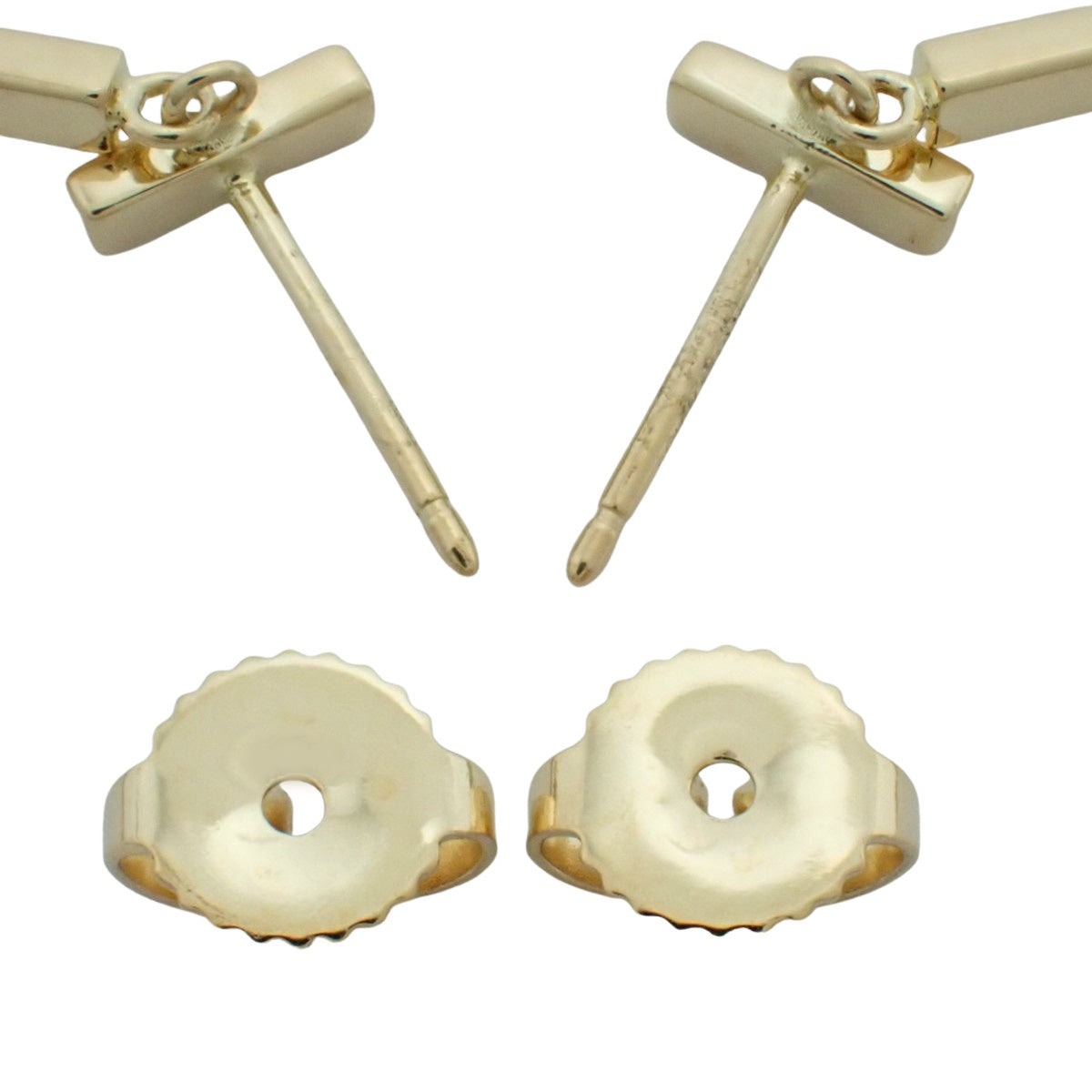 Bar earrings, K18YG, 4.4g
