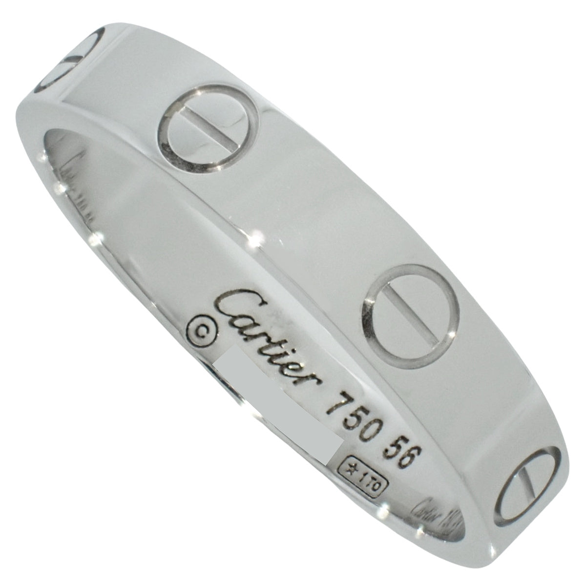 LOVE リング スモールモデル ホワイトゴールド K18WG 56 4.2g