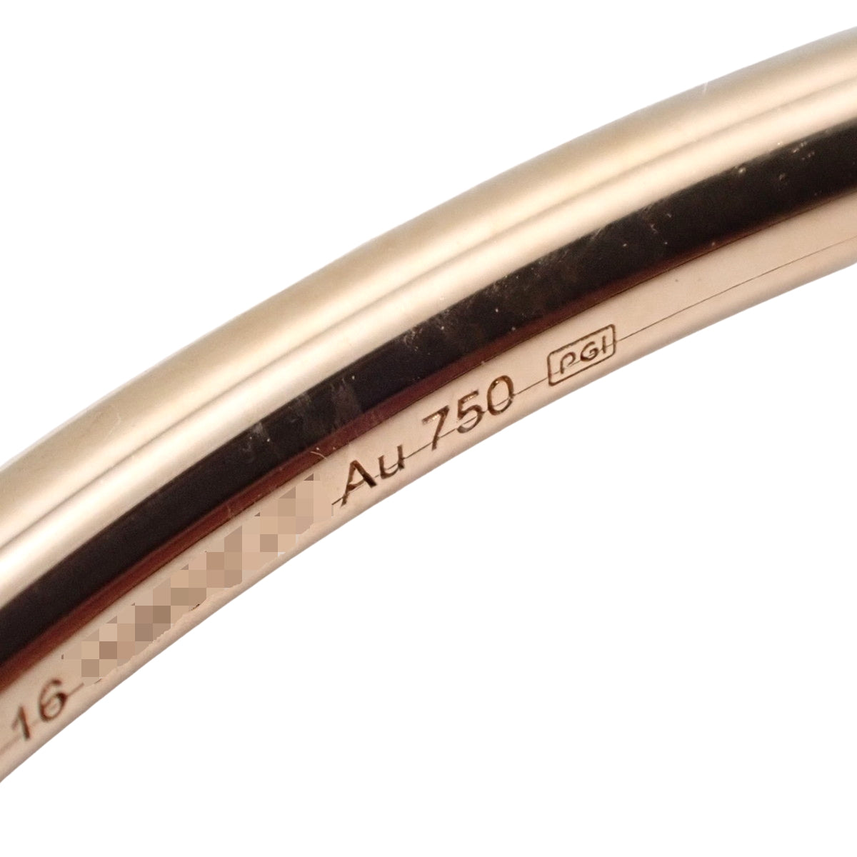 ジュストアンクル ブレスレット スモールモデル ダイヤモンド ピンクゴールド K18PG 16 9.8g
