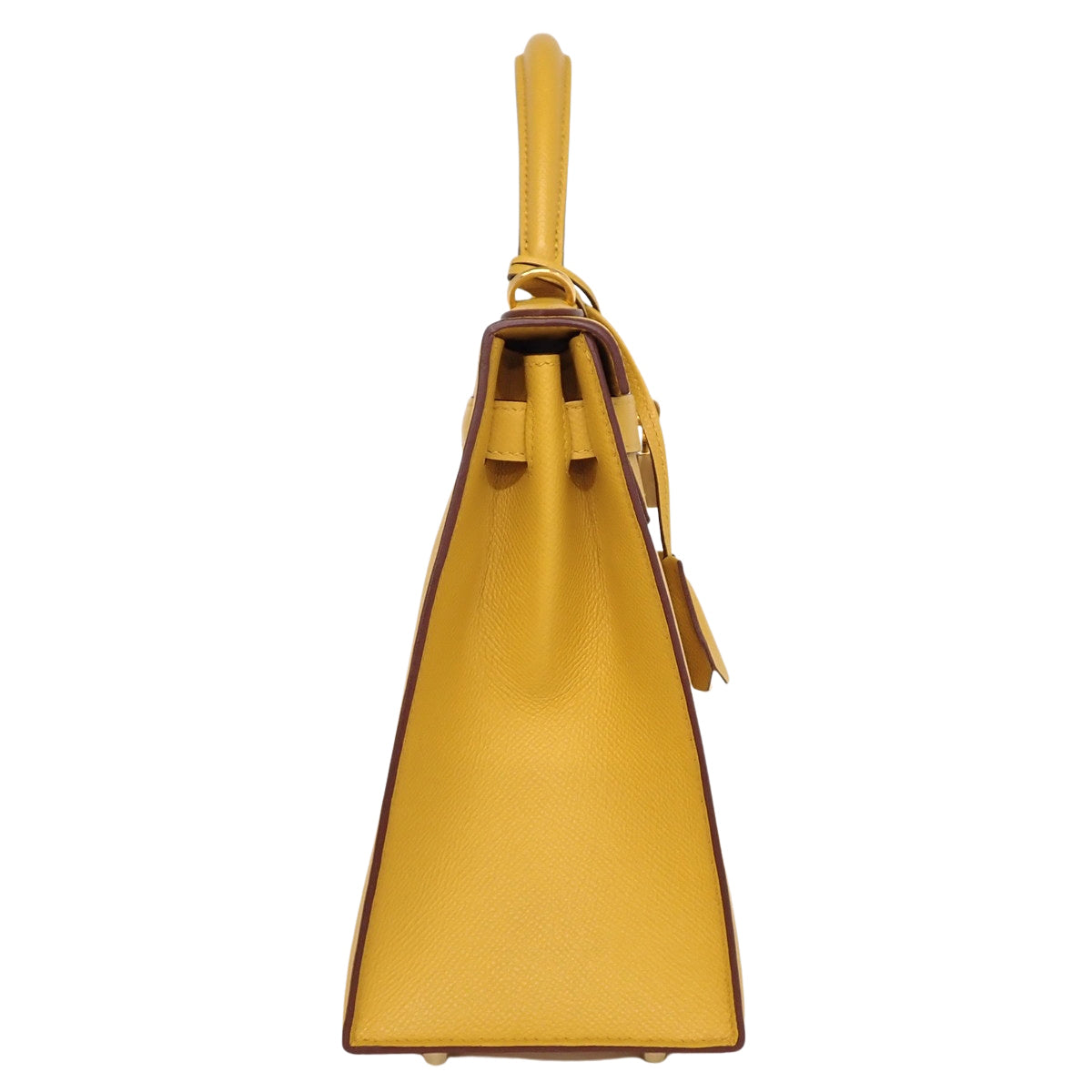 Kelly 28 (Sellier) Veau Epsom Jaune Ambre Gold Hardware Z Stamp