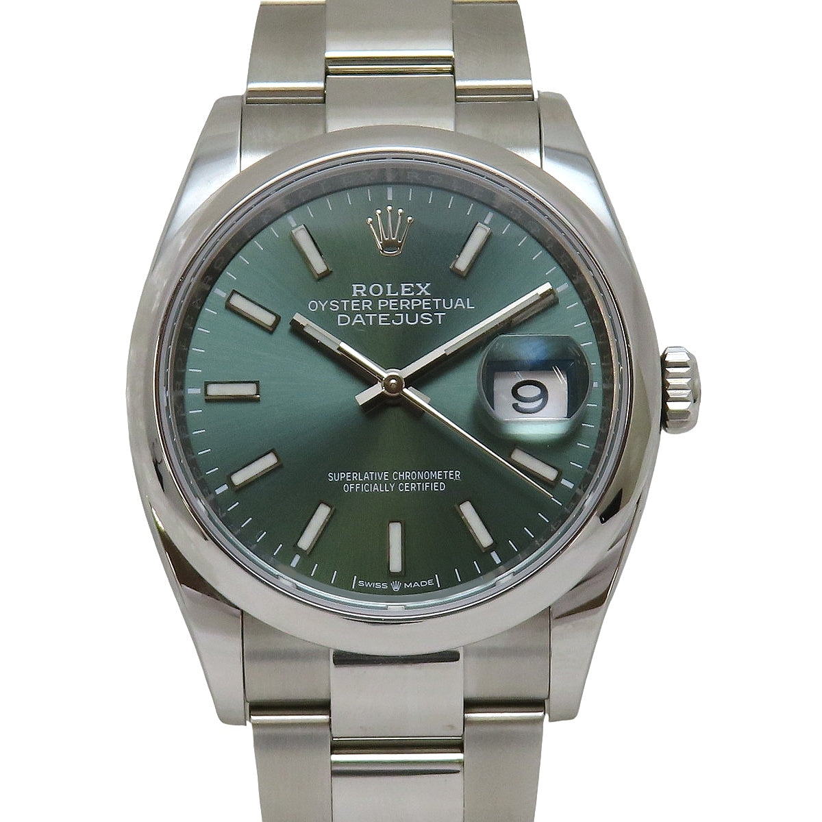 Datejust 36 126200 SS Random Serial Mint Green Automatic Men's