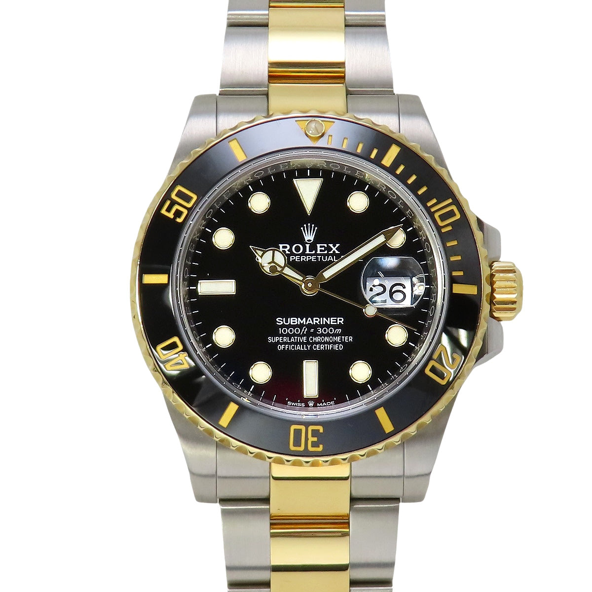 サブマリーナ デイト 126613LN YG/SS ランダム番 ブラック 自動巻き メンズ