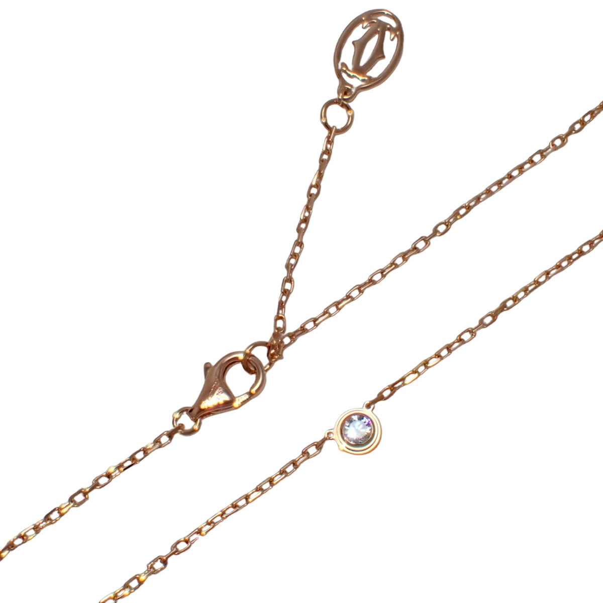 Cartier Damour Necklace, Small Model, K18PG, 2.8g