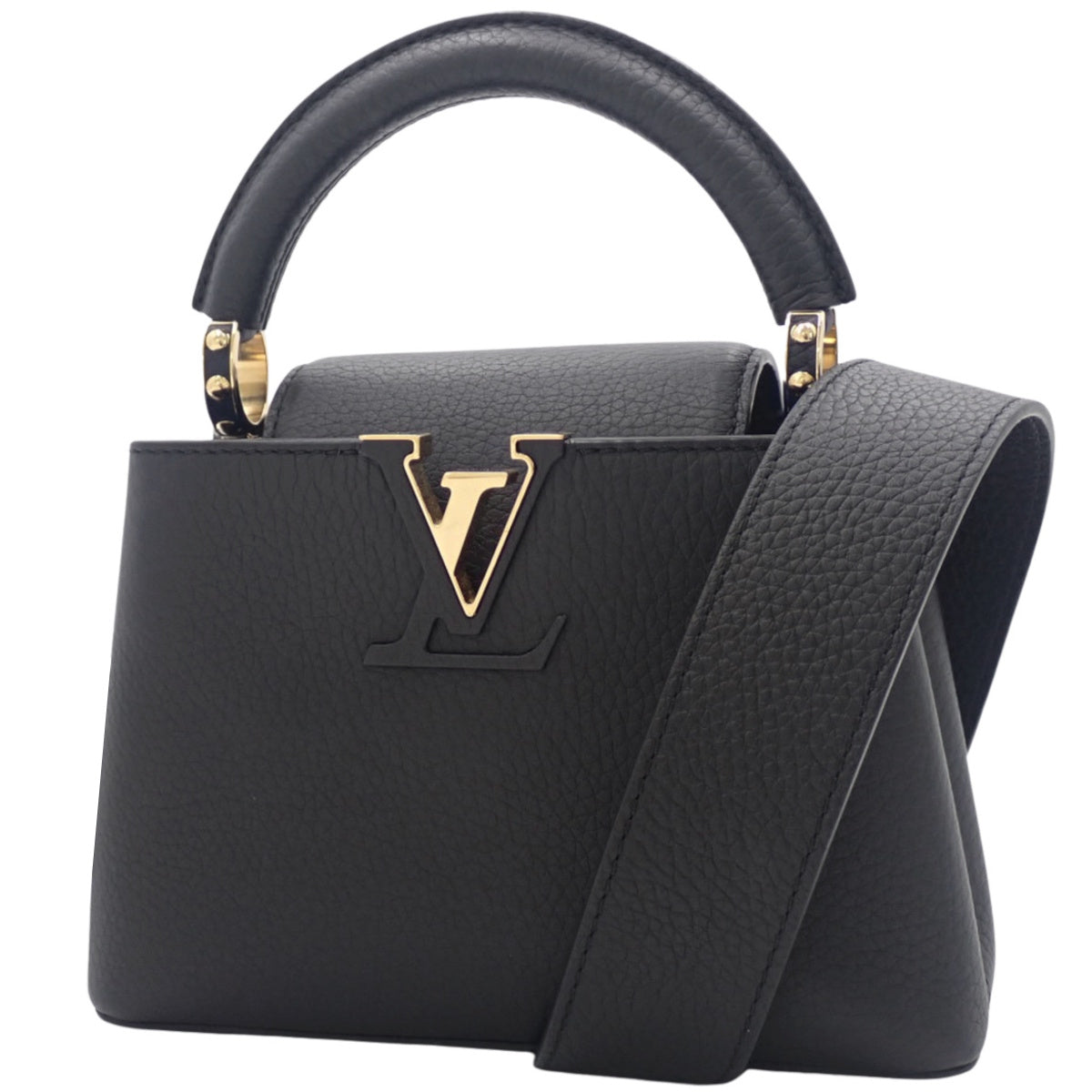 Capucines Mini Taurillon Leather Black M56071