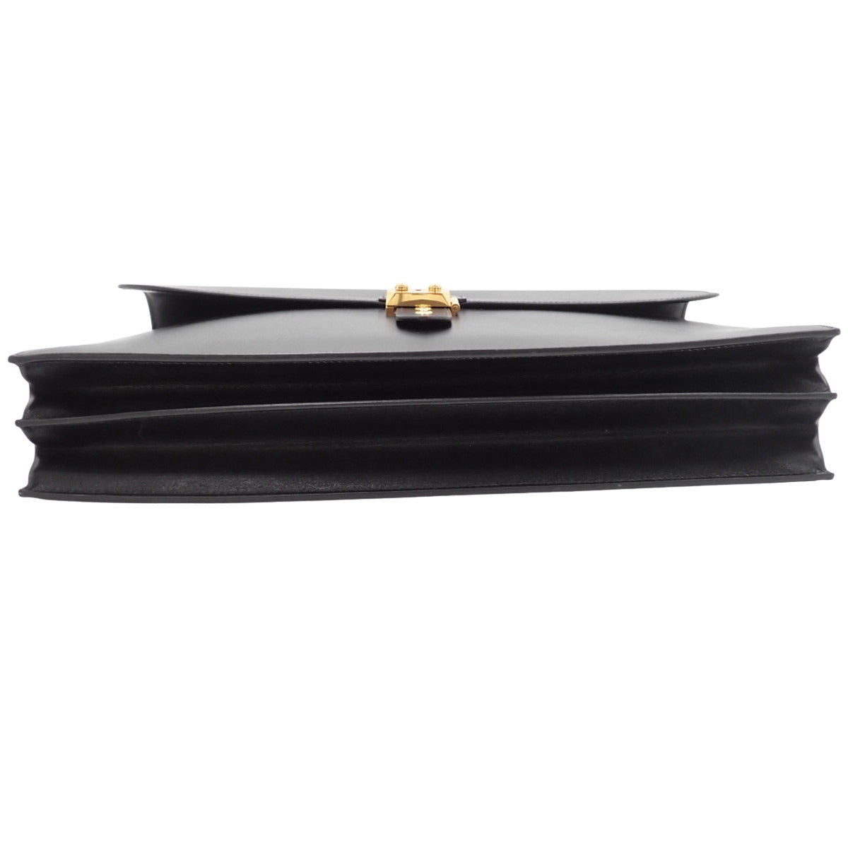 Sac à Dépêches 38 Box Calf Black Gold Hardware □F Engraved