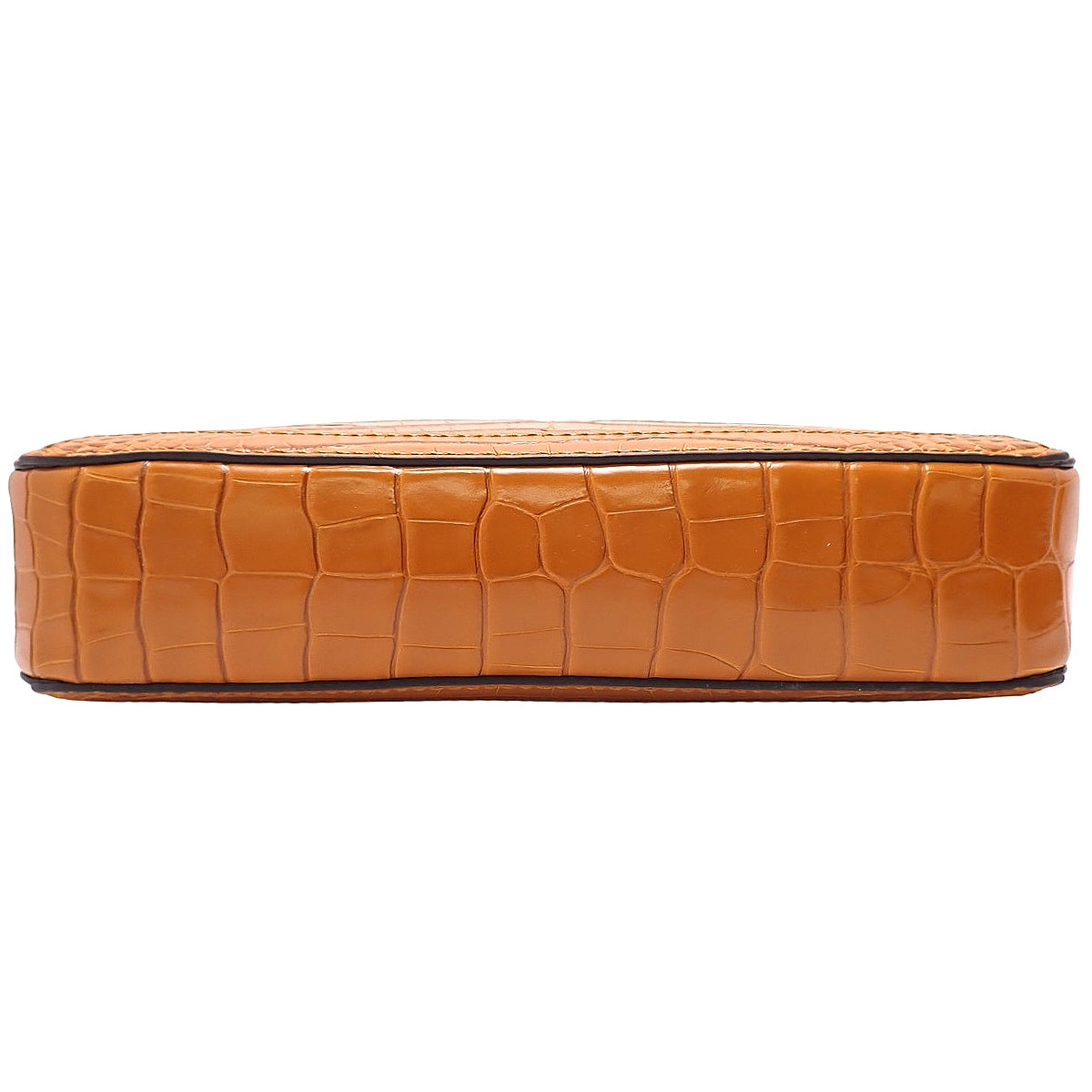 GG Marmont Shoulder Bag Crocodile Alligator Brown 498879