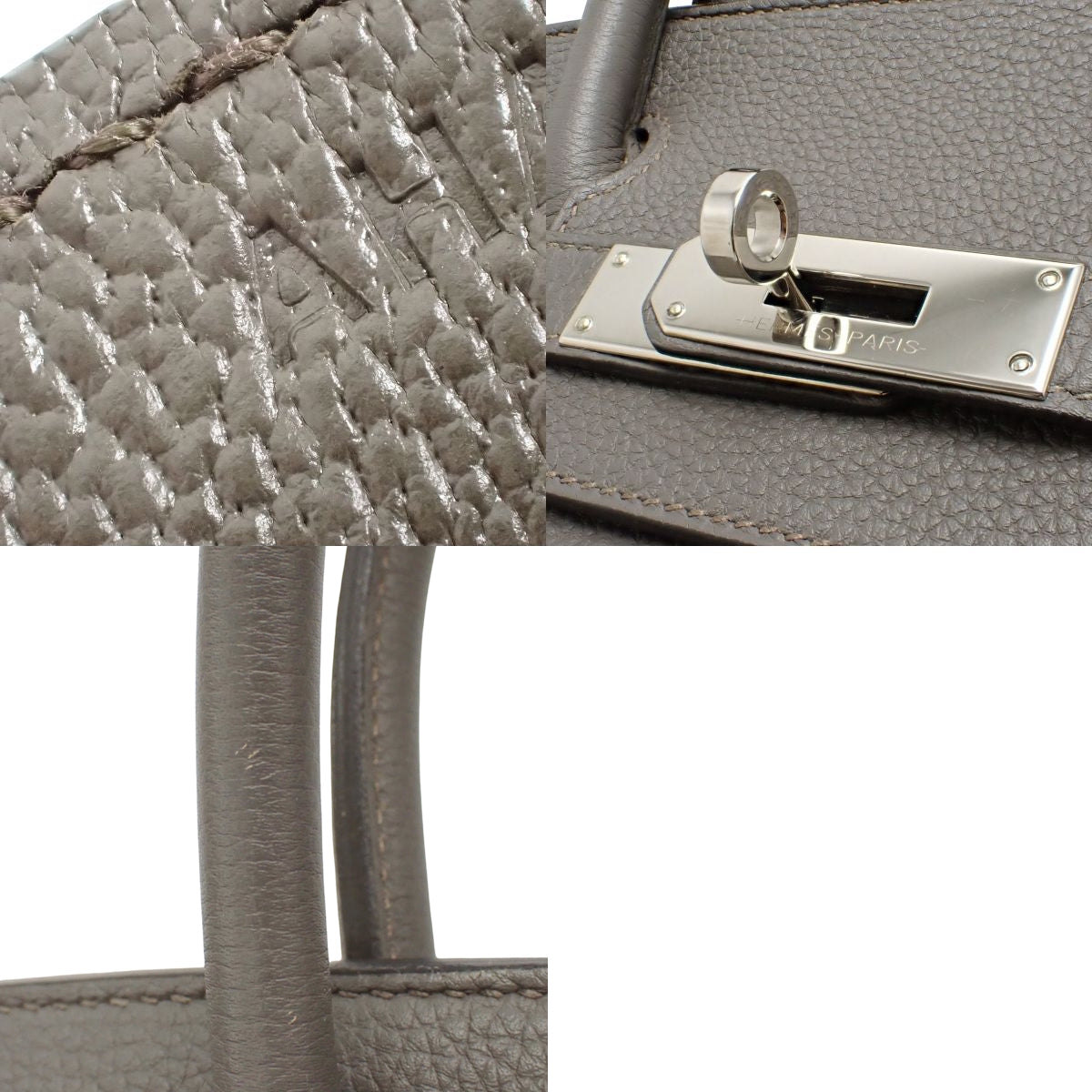 Birkin 30 Togo Palladium Hardware Etain Silver Hardware A Stamp