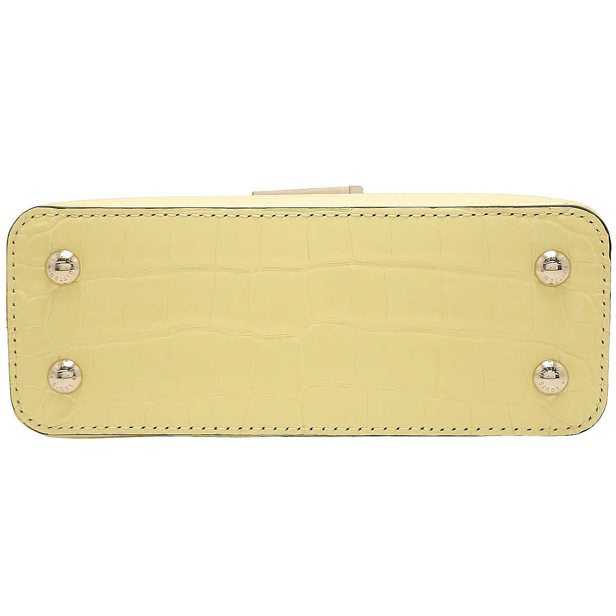 Capucines Mini Crocodile Alligator Yellow