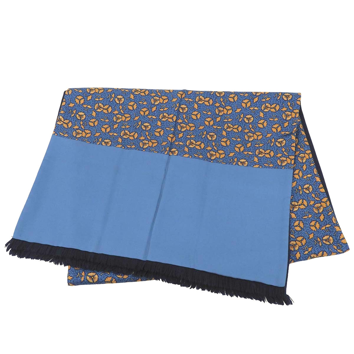 Ginkgo Reversible Stole Silk Angora