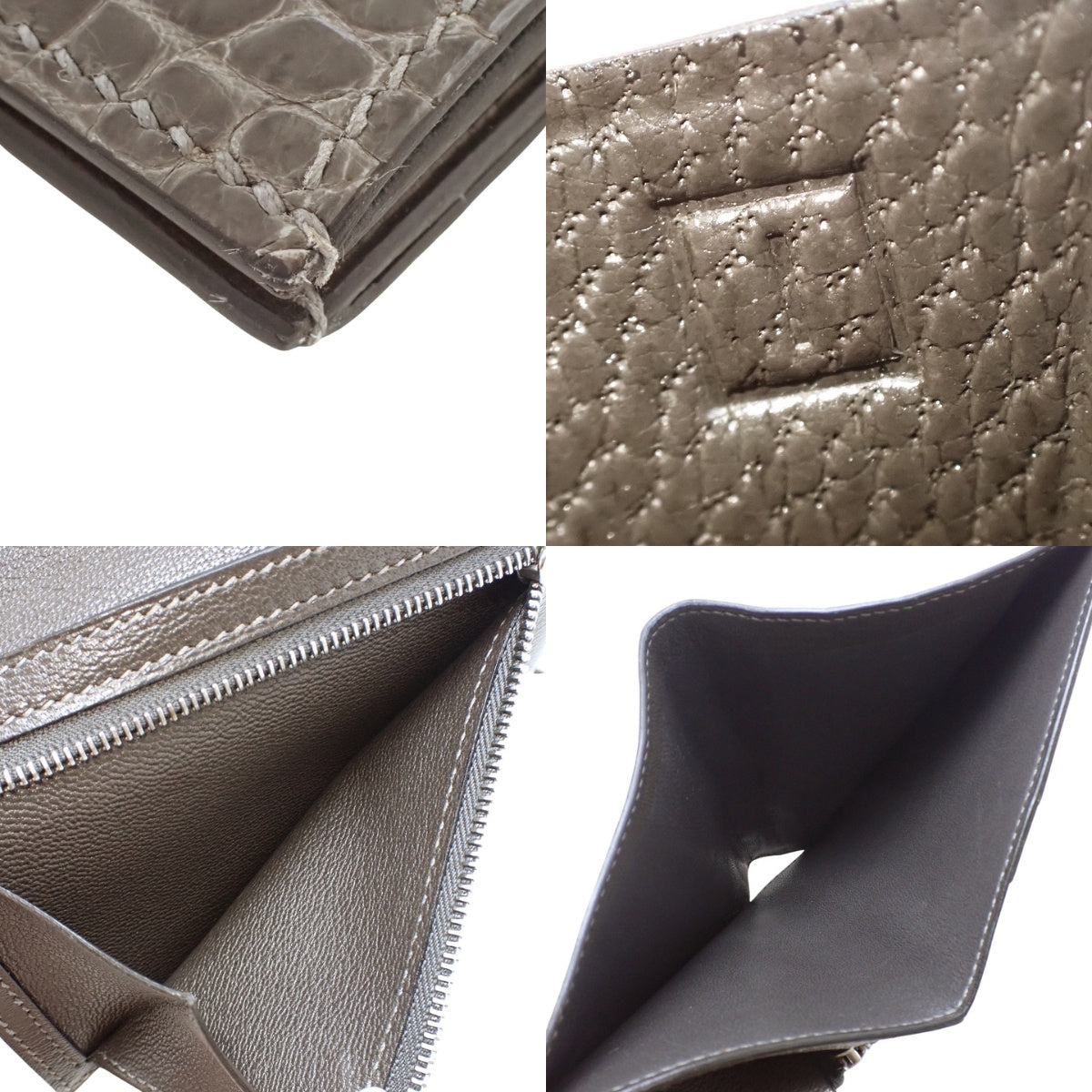 Bearn Compact Niloticus Graphite Silver Hardware □I Stamp