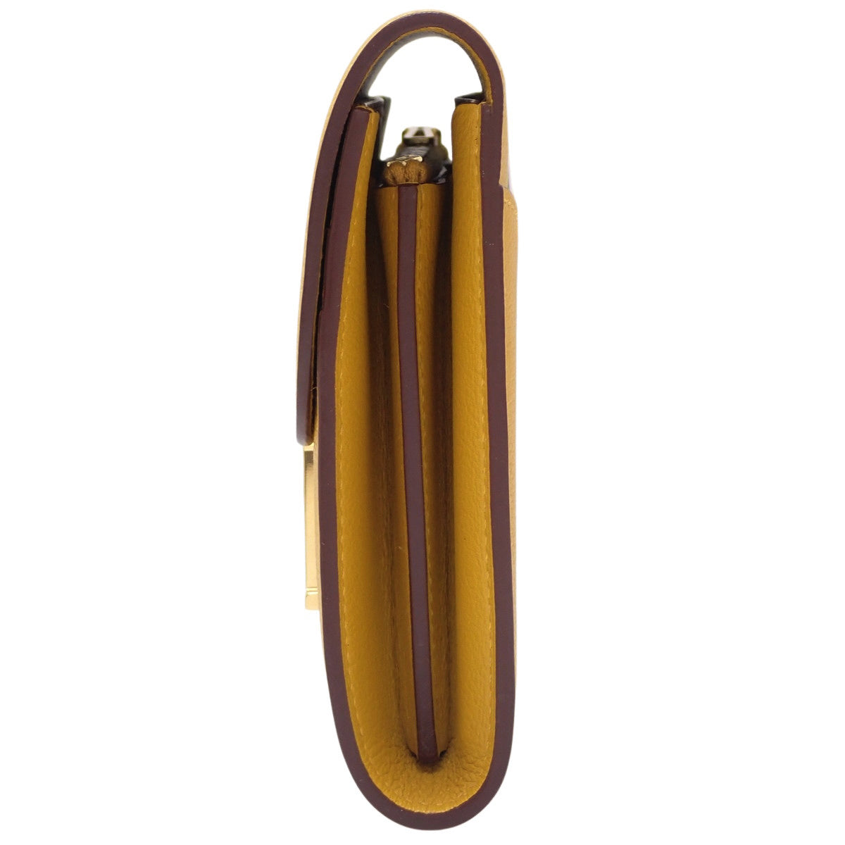 Constance Compact Evercolor Jaune Ambre Gold Hardware C stamp