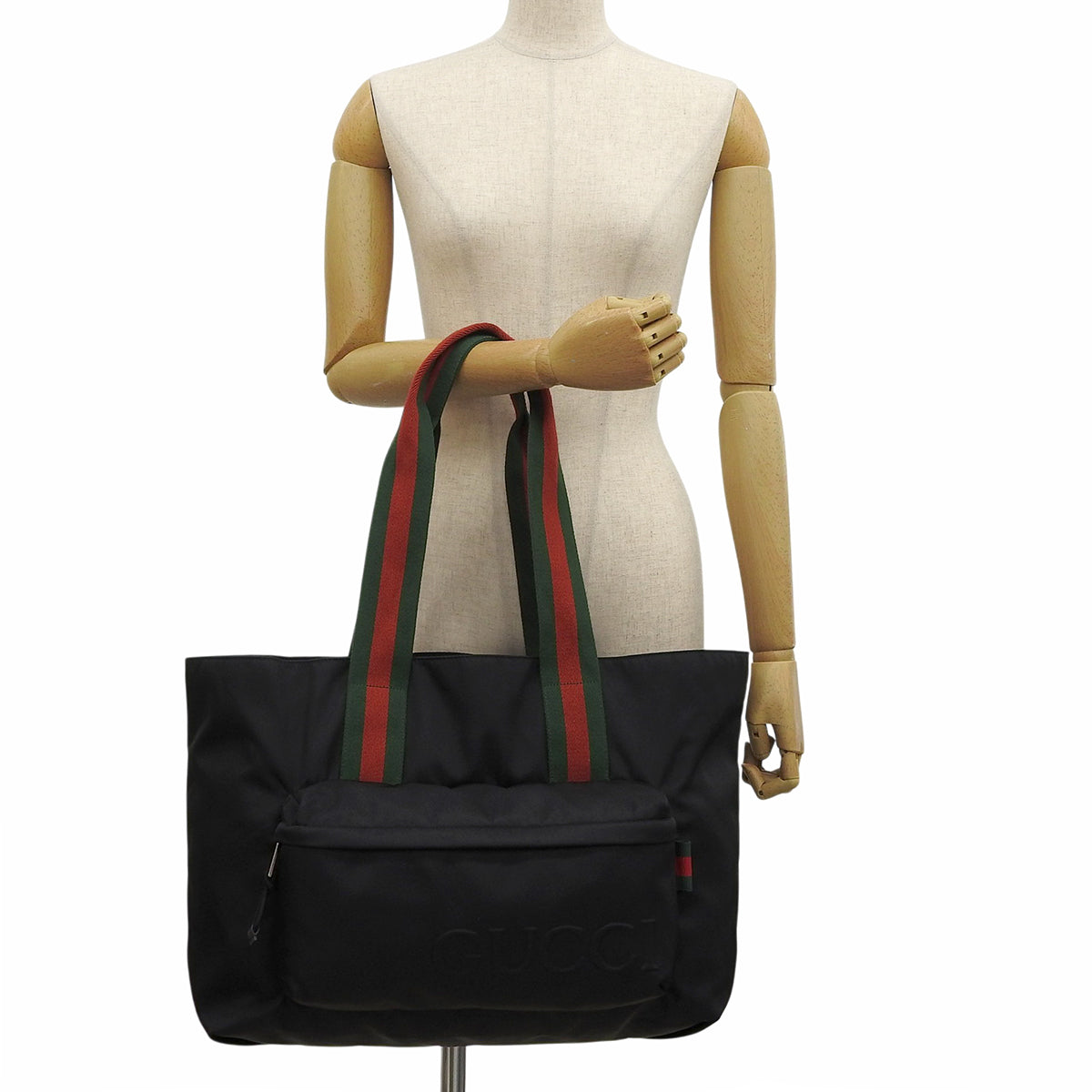Logo Large Nylon Tote Bag Black 802172