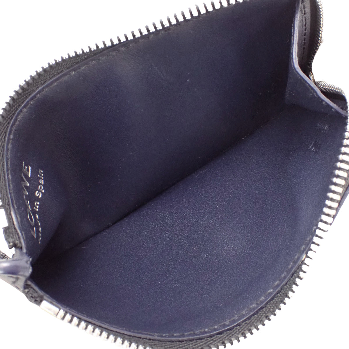 LOEWE 鹅卵石零钱卡包 小牛皮 海军蓝 CANBZ40X01