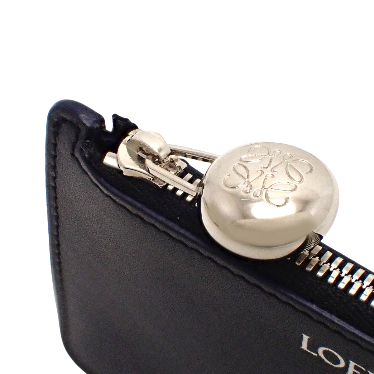 LOEWE 鹅卵石零钱卡包 小牛皮 海军蓝 CANBZ40X01