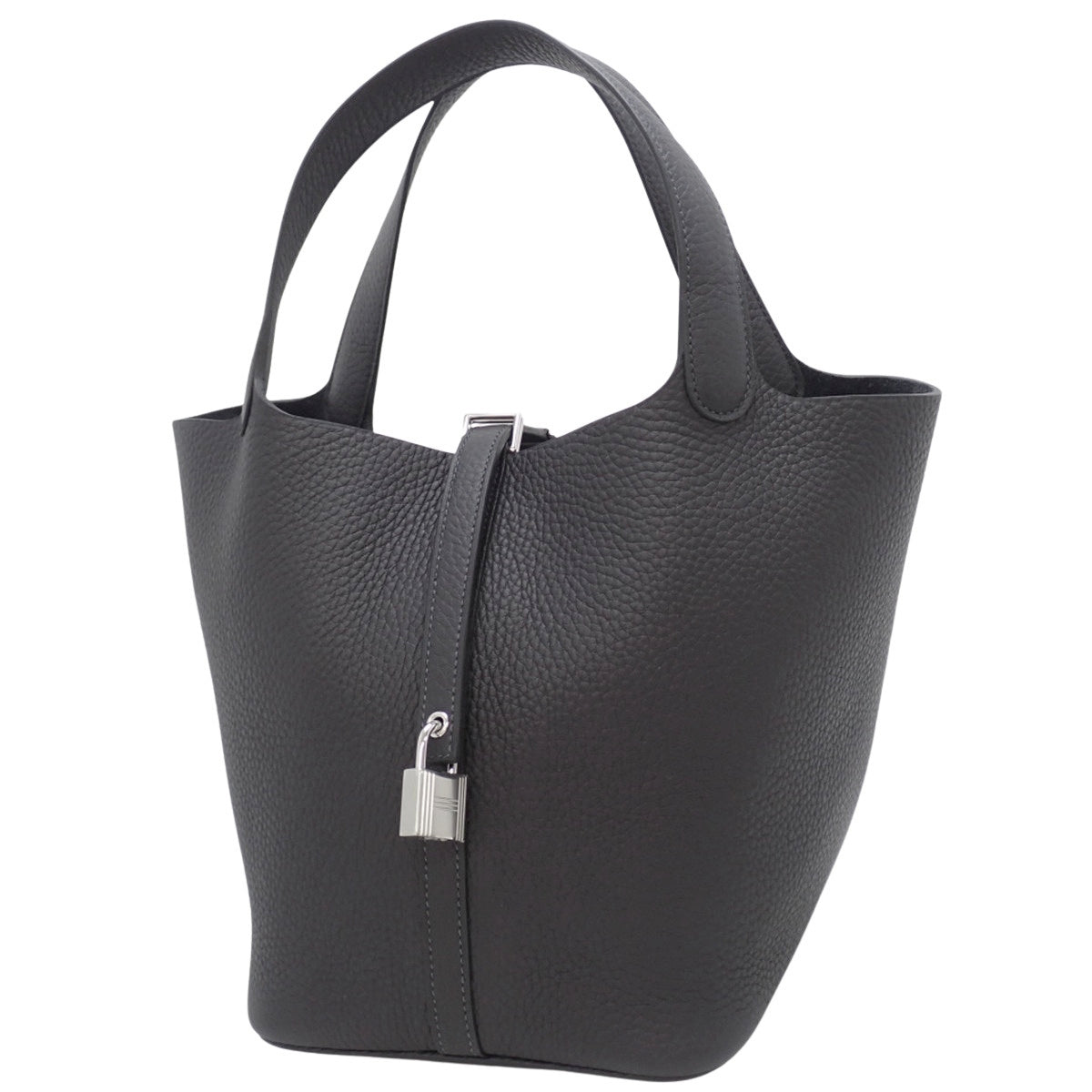 Picotin Lock MM Taurillon Clemence 海军蓝 银扣 K刻印