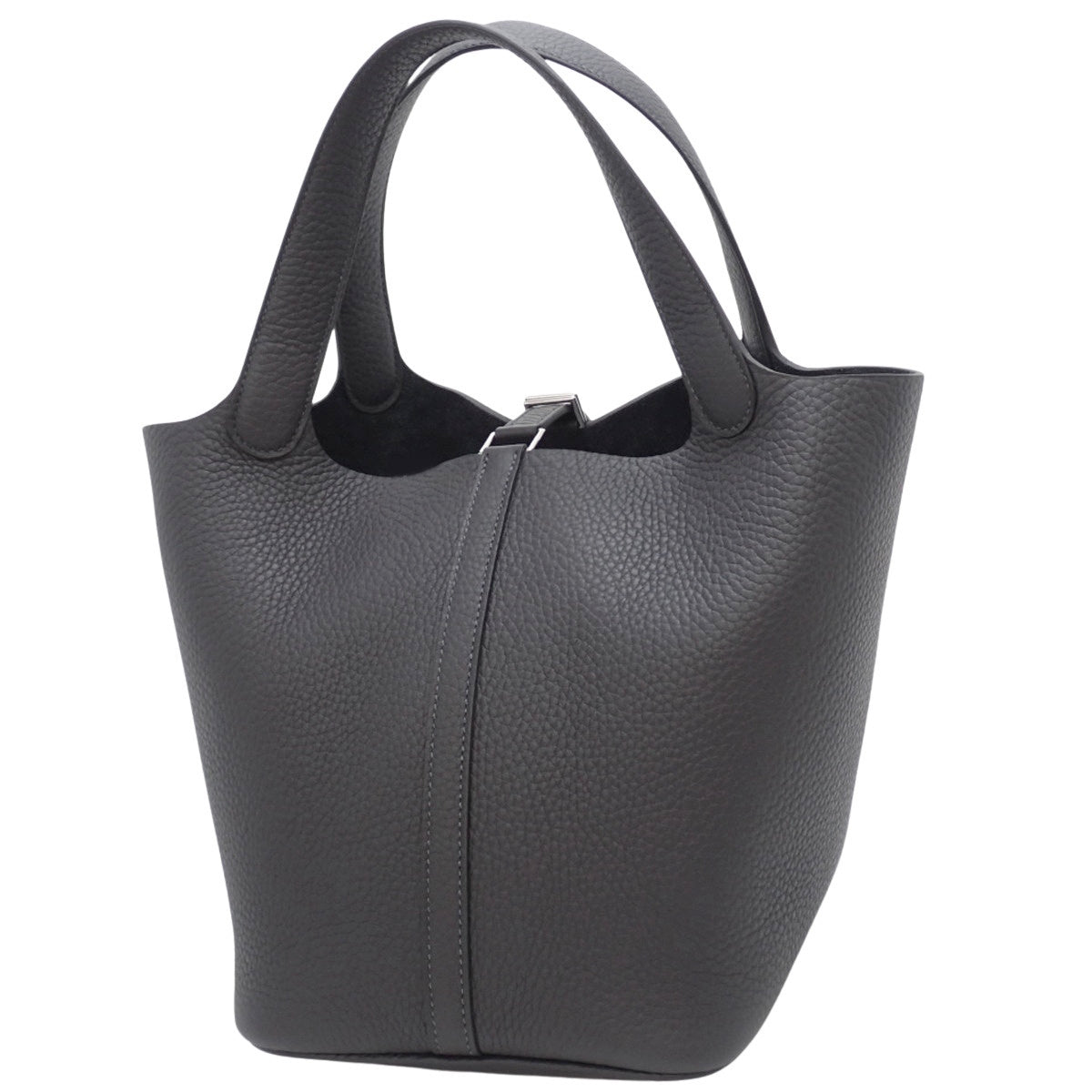 Picotin Lock MM Taurillon Clemence 海军蓝 银扣 K刻印