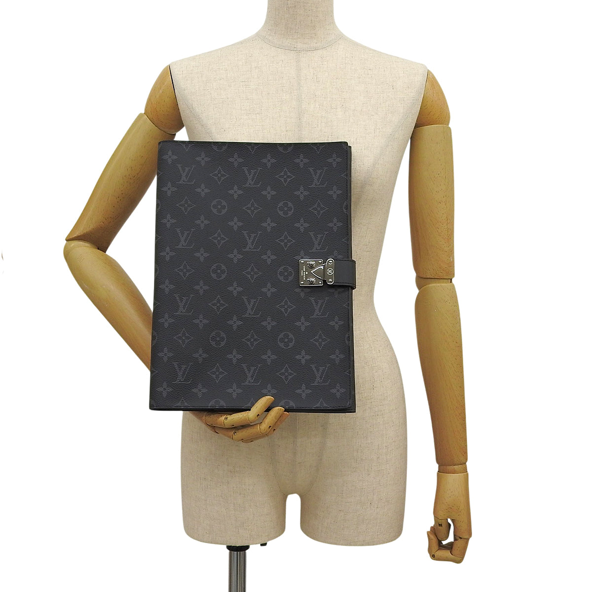 Monogram Eclipse 棋盘格文件包 Frank GM Monogram Eclipse 帆布 黑色 灰色 GI0273 文件箱 公文包 手提包