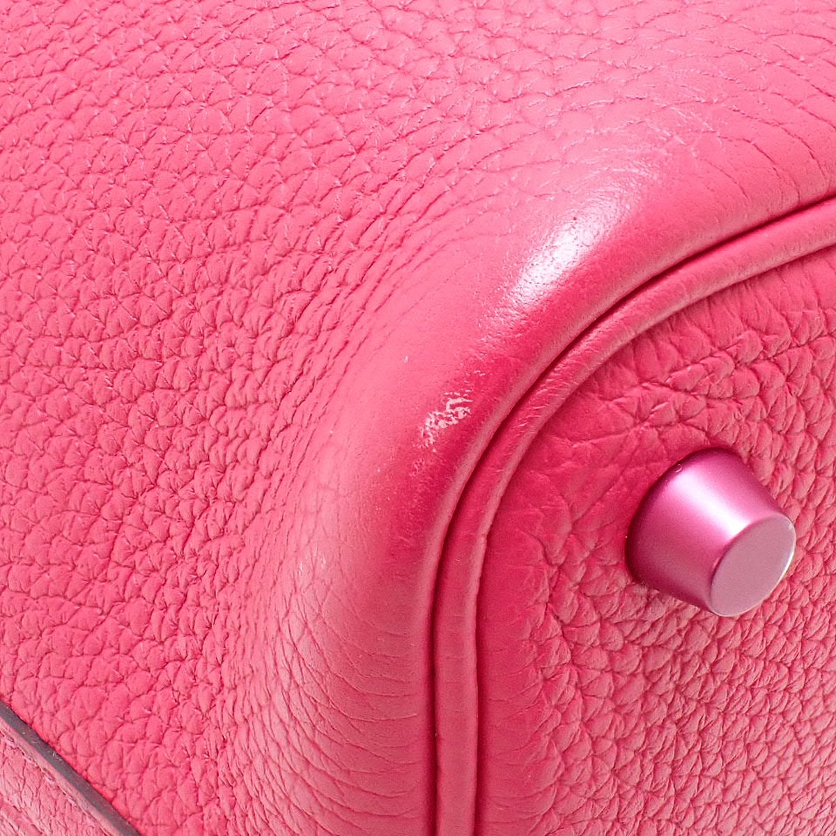 Picotin Lock PM Monochrom Tricolor Clemence Rose Mexico Pink Hardware U-Engraved