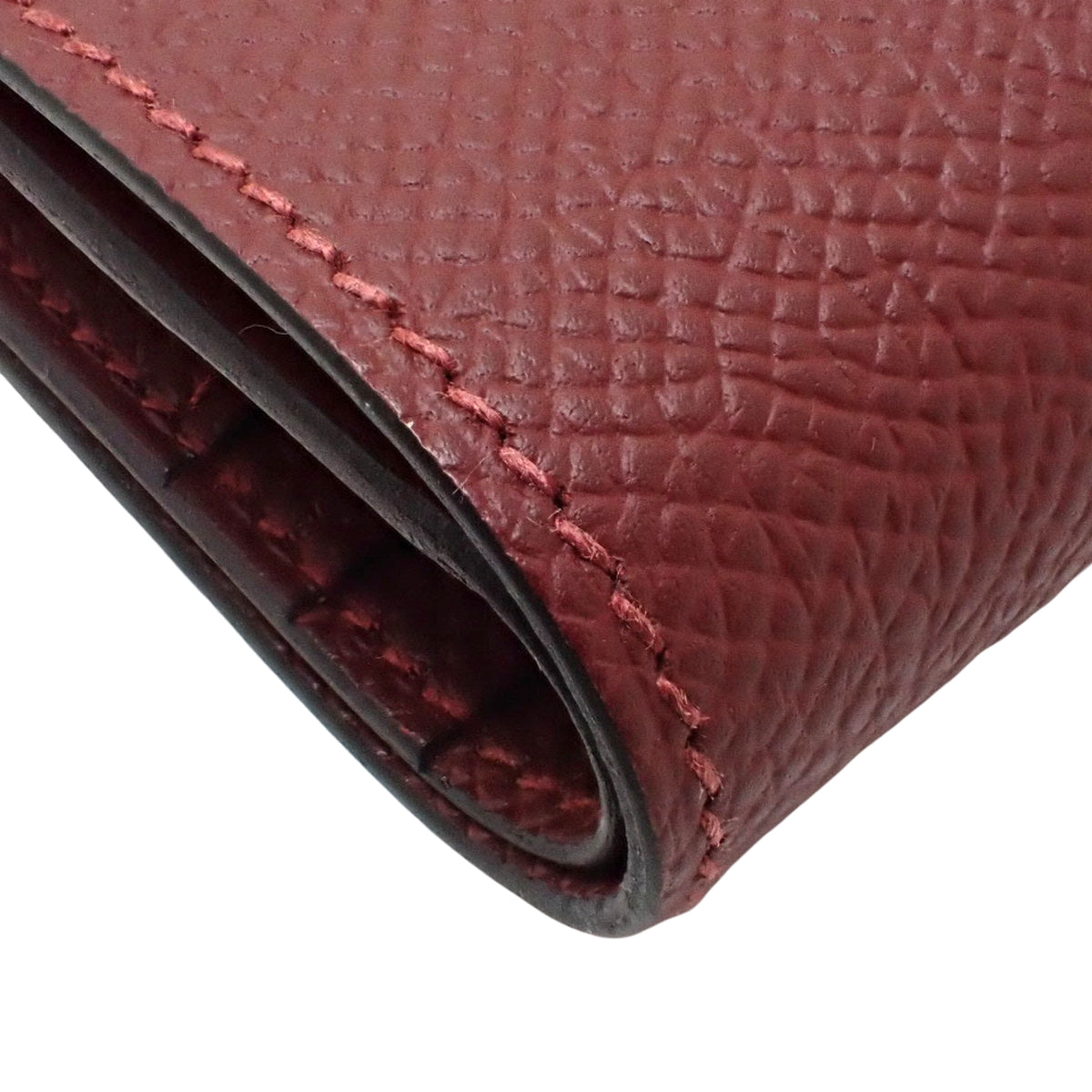 Bearn Compact Epsom Rouge H Gold Hardware W Stamp
