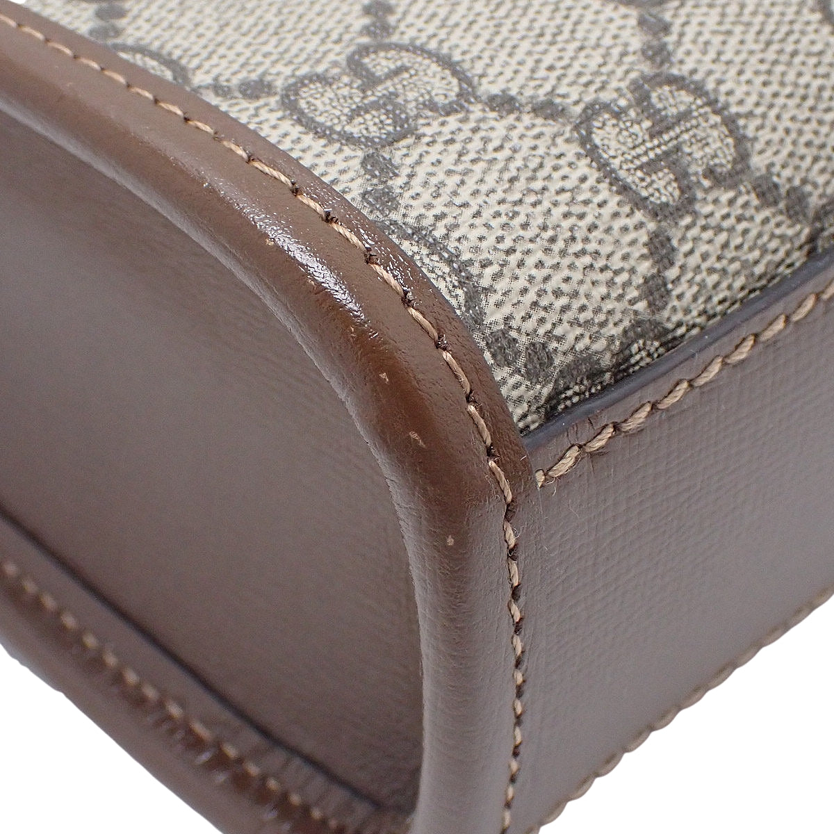 GG Supreme Interlocking G Mini Tote Bag Beige Brown 671623