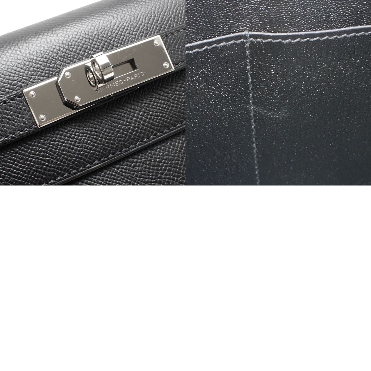 Kelly 28 (Sellier) Epsom leather Palladium hardware Black Z stamp