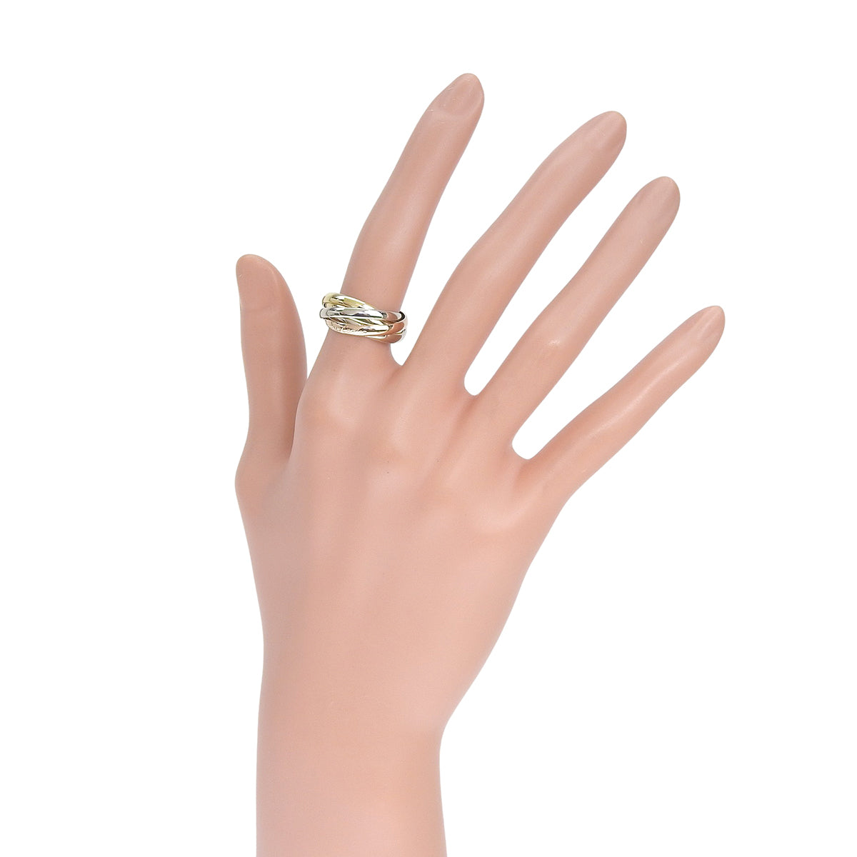 les must de Cartier 三色金戒指 K18YG K18WG K18PG 50号 7.6克