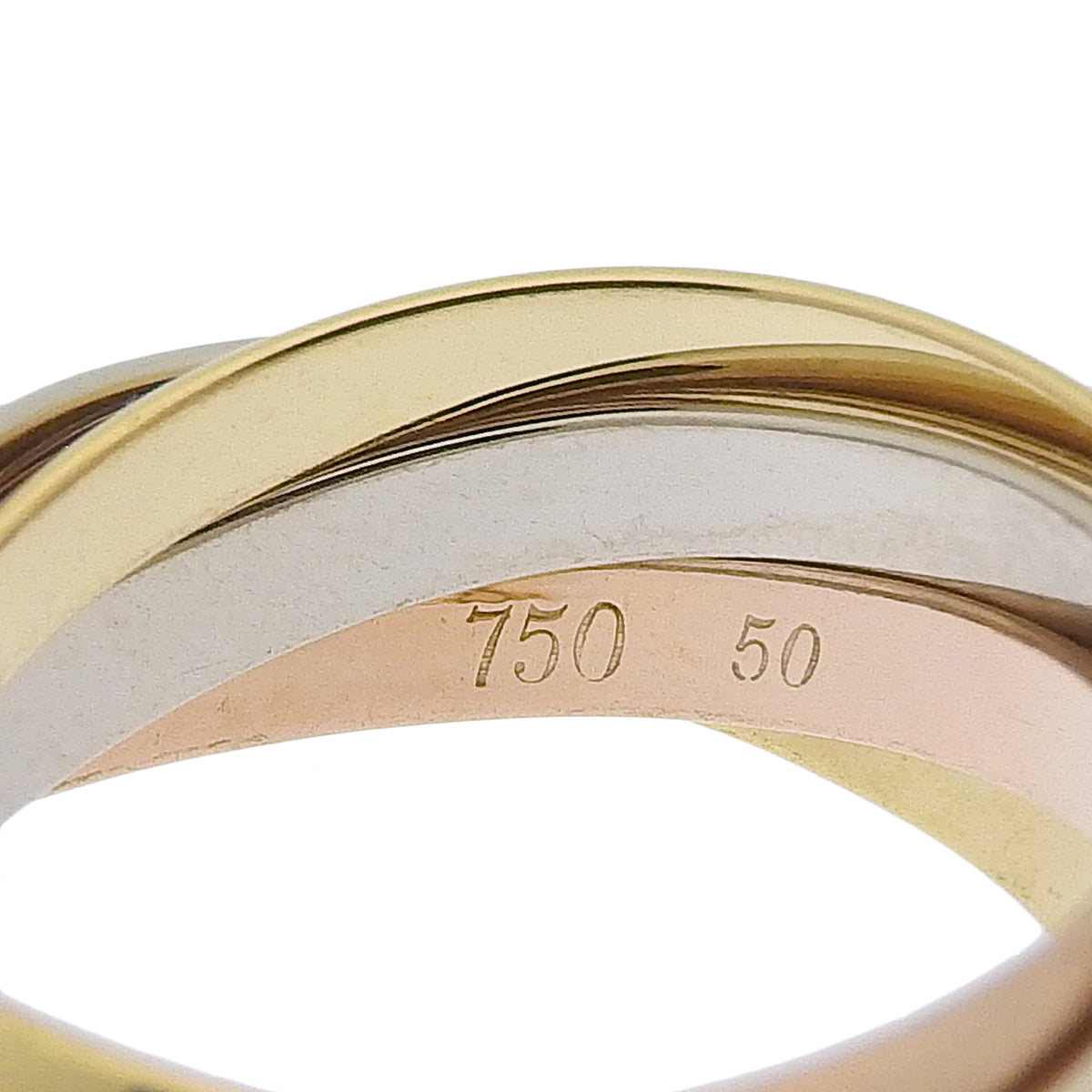 les must de Cartier 三色金戒指 K18YG K18WG K18PG 50号 7.6克