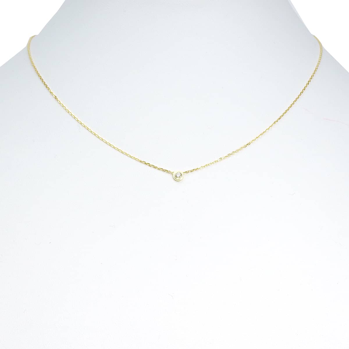 Damour Necklace XS Diamond K18YG 2.1g
